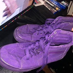 Purple high top vans
